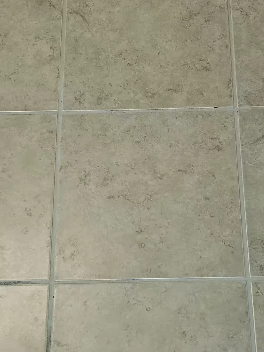 After: Brightened grout lines and clean tile after hot water extraction.